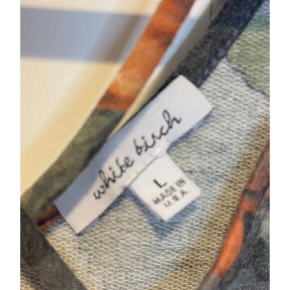 Flirty & Floral 🌿 | Cold-Shoulder Tie-Front Top | White Birch | Size Large - Picture 6 of 6